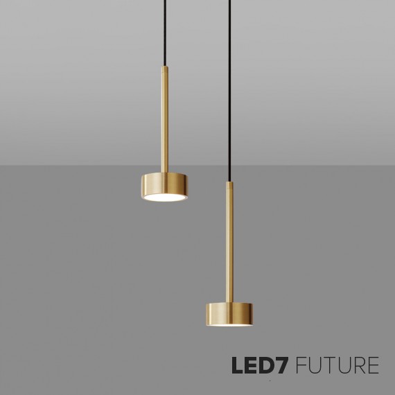 Loft Industry Modern - Brass Button Pendant